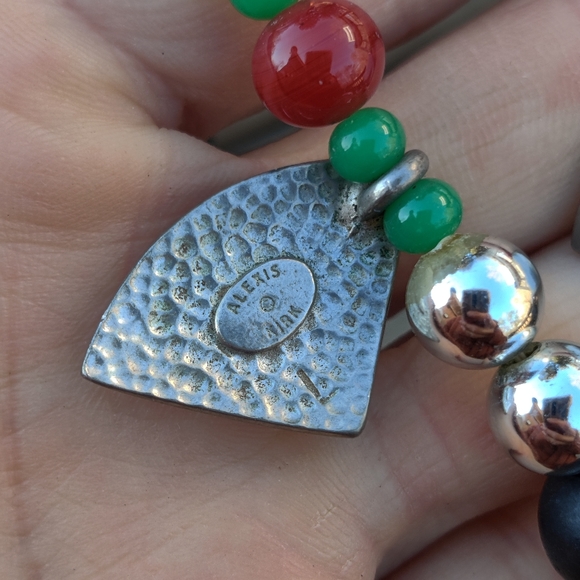 RARE Vintage Alexis Kirk Nephrite Jade Pendant Necklace - Picture 5 of 14